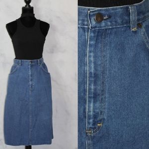 Cheryl Deigo Denim Blue Jean Skirt (12)